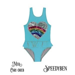 Beach Lingo Sequin One-Piece Swimsuit 2T NEW